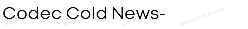 Codec Cold News字体转换